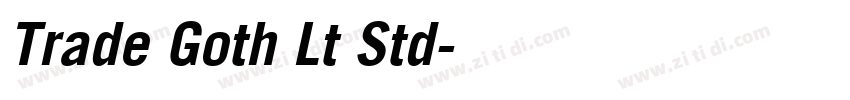 Trade Goth Lt Std字体转换